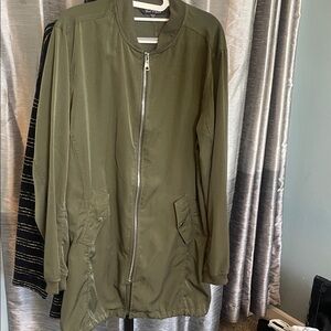 Velvet Heart Sage Green Long Jacket